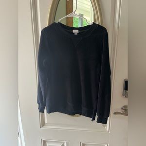 Black soft fabric long sleeve sweater. Size medium.